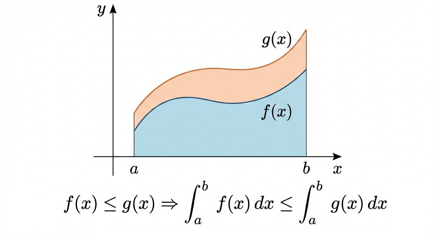 Grafic reprezentând monotonia integralelor